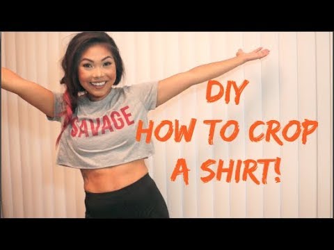 HOW TO CROP A T-SHIRT WITH SCISSORS