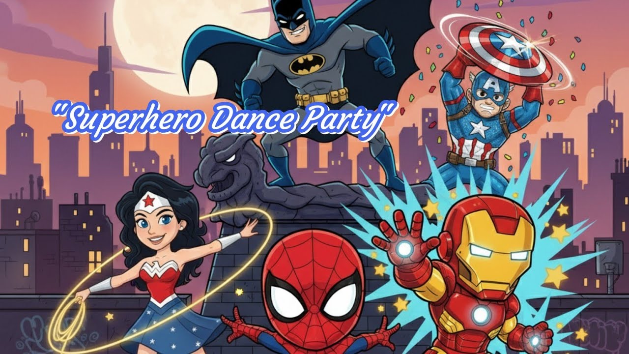 "Superhero Dance Time!" | Superhero Dance Party🦸‍♂️🦸‍♀️🦸 | Superheroes ...