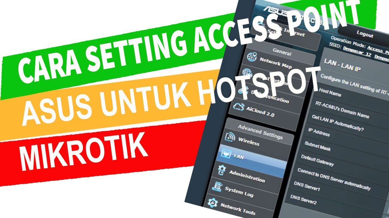 Cara setting access point asus hotspot mikrotik YouTube