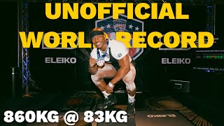 Unofficial World Record Total!! | 860KG @ 83KG | PA Nats 2024