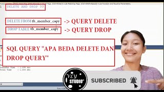 Sql query "Perbedaan antara DELETE dan DROP query"