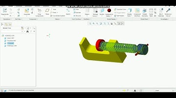 C-CLAMP || ASSEMBLY || 3D MODELS || PART MAKING || CREO ( 3.0 4.0 5.0 ) || STUDENT LEARINING VIDEO