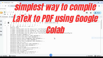 simplest way to compile LaTeX to PDF using Google Colab