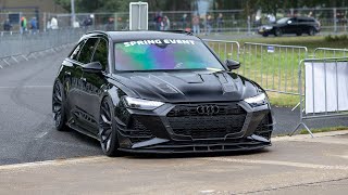 1014HP MMS Power Devision Audi RS6 C8 with Straight Pipes  FAST Accelerations and Revs !