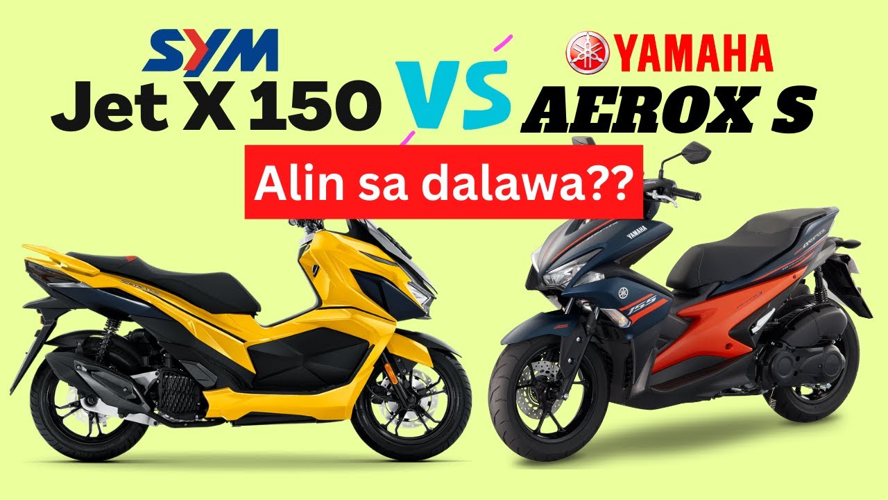 SYM Jet X 150 vs Yamaha Aerox S Side by Side Comparison Quick Specs