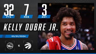 KELLY OUBRE JR. DROPS NEW SEASON HIGH 🔥 76ers roll past Raptors 👏 | NBA on ESPN