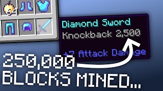 Minecraft UHC but every 100 BLOCKS you MINE, you gain a level of KNOCKBACK...
