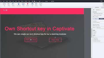 Own shortcut key in Adobe Captivate