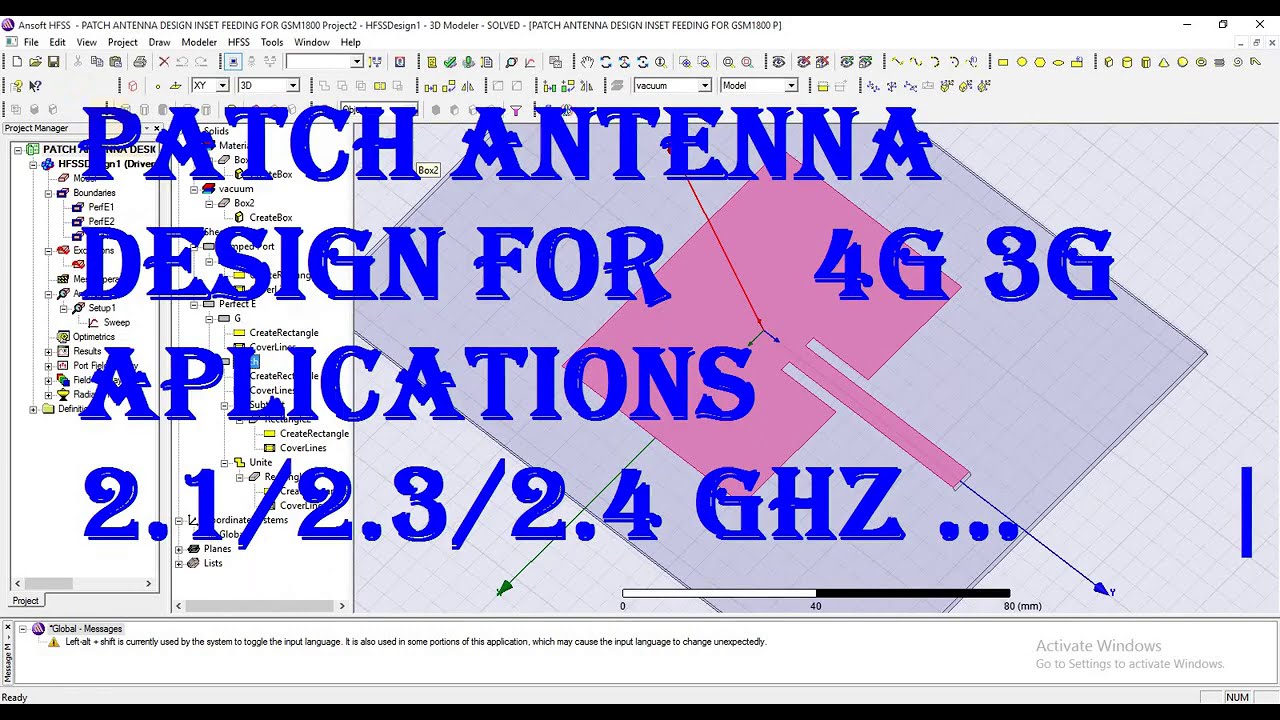 PATCH ANTENNA design in hfss | results in hfss | antenna design in hfss ...