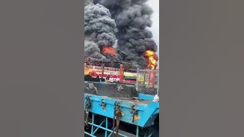 Explosion fire on MT STOLT GROENLAND at Ulsan Korea