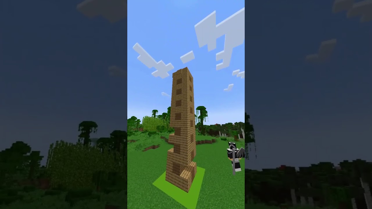 Jenga no minecraft com um farmador de aura