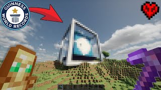 I Built The World BIGGEST Beacon In Hardcore Minecraft...