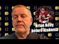 Notre Dame football coach Brian Kelly press conference before Rose Bowl against Alabama