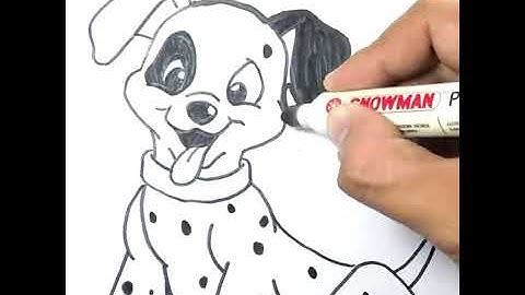 How to Draw Dalmatian dog #Shorts