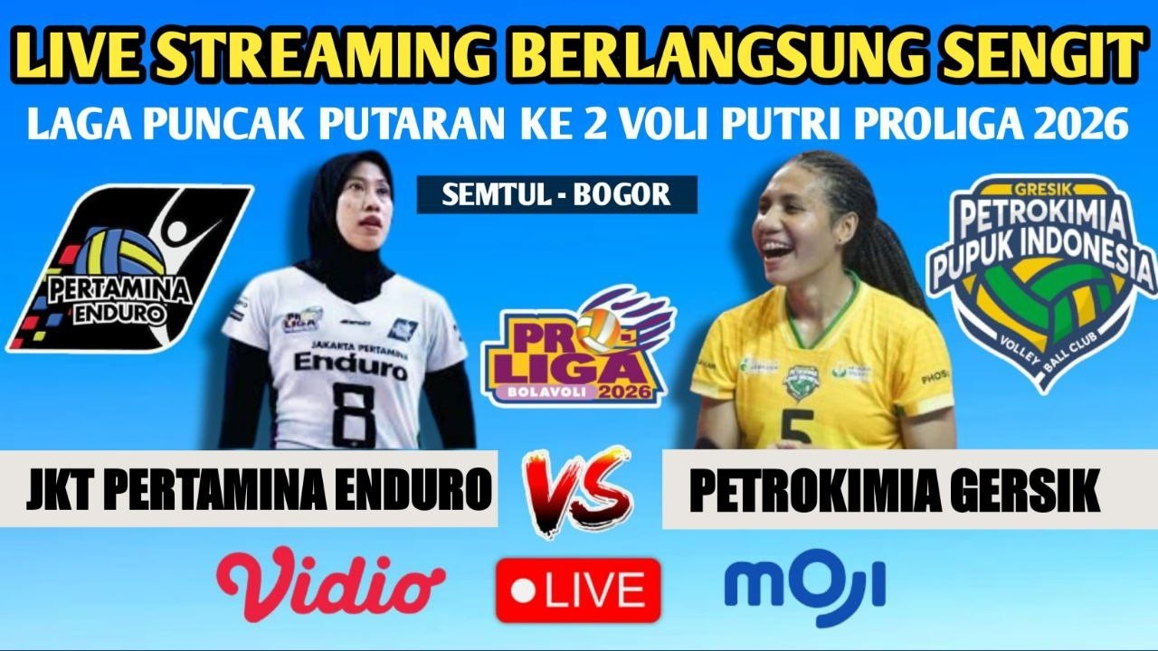 🟠 LIVE TV NASIONAL | JKT Pertamina Enduro vs Petrokimia Gresik | Proliga 2026 | Megawati Hangestri