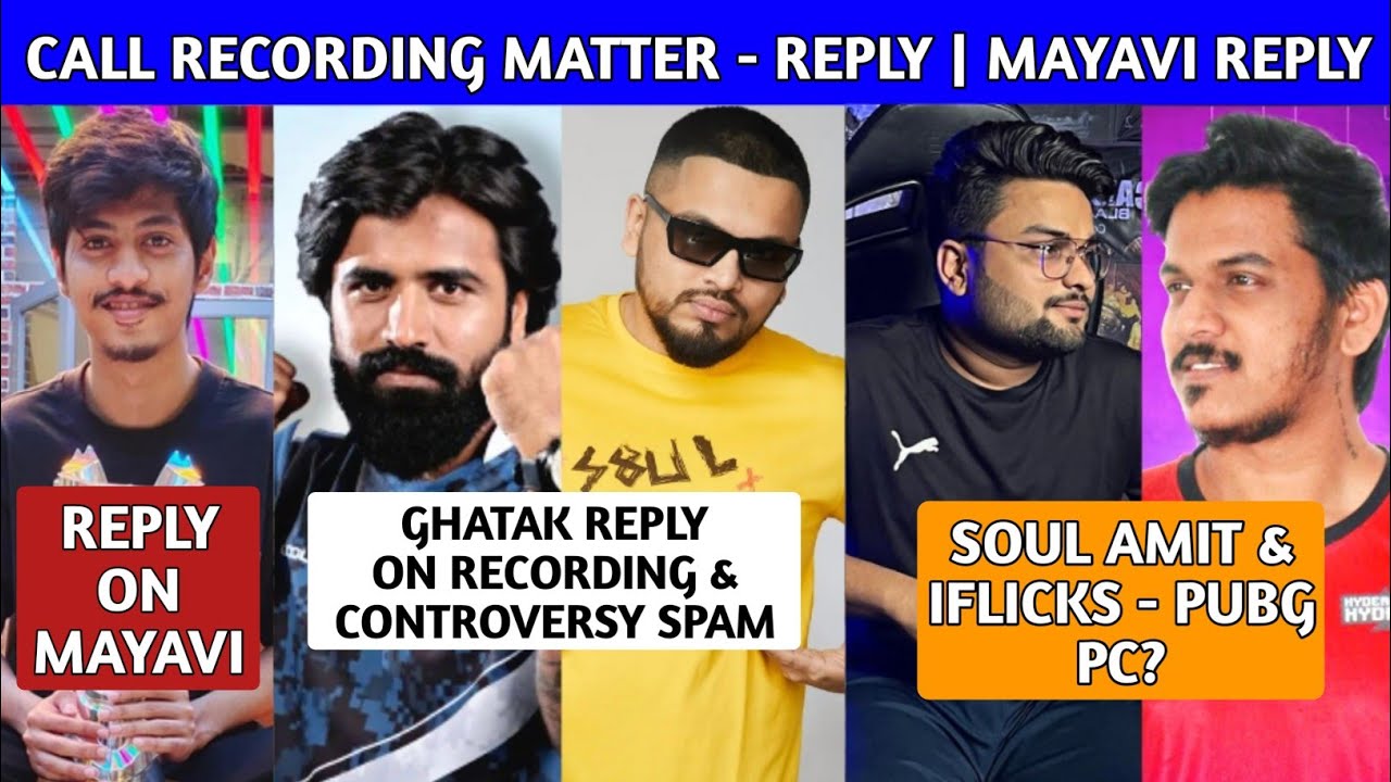Ghatak on Sid Call Matter | Shadow on Mayavi Farewell | Iflicks & Soul Amit Pubg PC Esports?