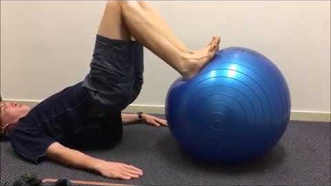 Double Leg Hamstring Curl on Gym Ball