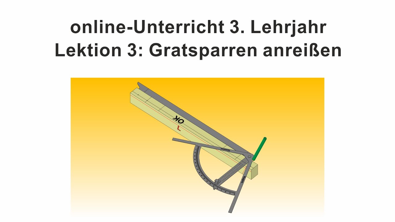 Gratsparren anreißen
