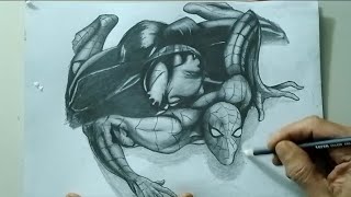 Cara Menggambar Spiderman Hitam 3D Yg Keren Art