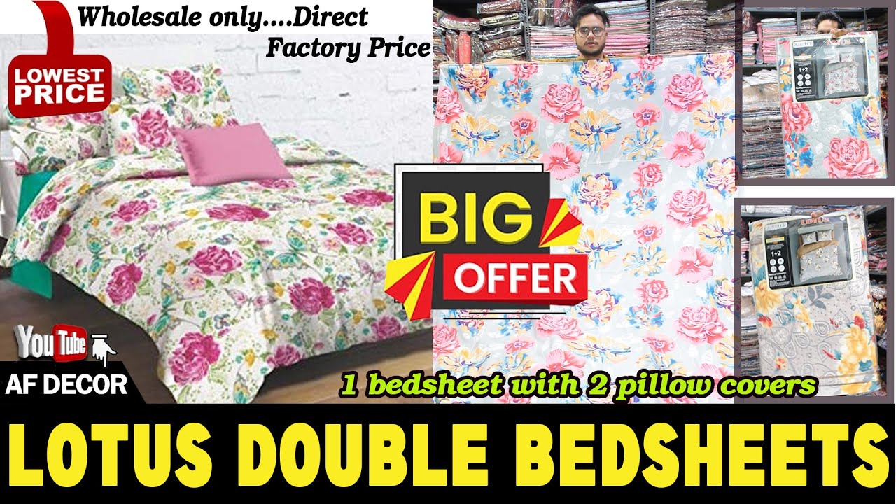 Hyderabad Biggest bedsheets wholesale market Lotus Bedsheets with