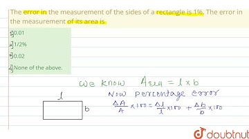 The error in the measurement of the radius of a sphere is 1%. Find the error in the measurement....