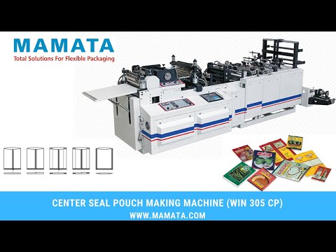 Win 305 CP - High Speed Center Seal Pouch Making Machine making BOPP Overlap Seal Pouch |