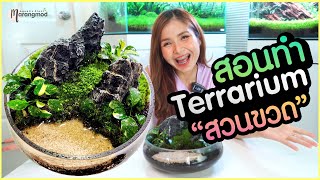 สอนทำสวนขวด Terrarium ในโหลแก้ว | MarangMod Channel