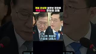 Rep. Jung Chung-rae erupts at Justice Minister who supported martial law