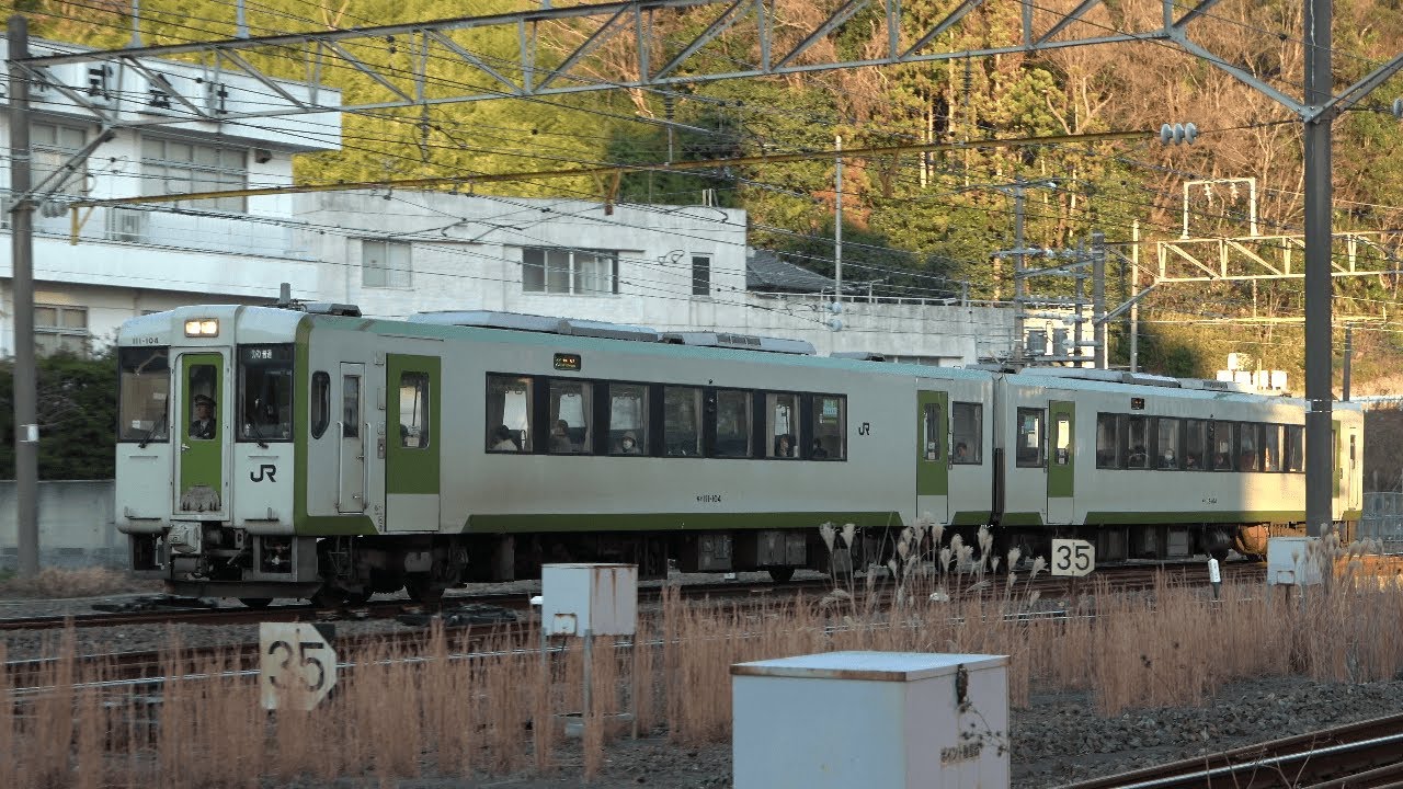 磐越東線 キハ111-104＋キハ112-104（743D  郡山行き）いわき駅付近通過
