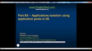 Celebrity 83 Applications isolation using application pools in IIS Part 83 Profile