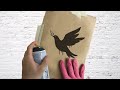 Step by Step..Easy Dove Stencil