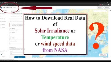 How to download real data set of irradiance or temperature of wind? NASA data