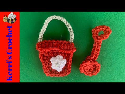 Crochet Bucket and Spade Tutorial – Crochet Applique Tutorial