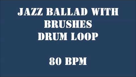[Drum Loop for Practice] Jazz Ballad with Brushes 80 bpm
