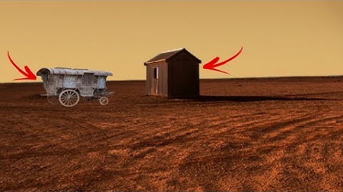 Mars perseverance rover capture old-fashioned cart is parked next to the hut to carry its occupants