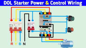 DOL Starter Power & Control Connection for 3 Phase Motor | 3 Phase Direct On Line Starter