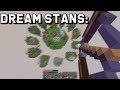 what Dream Fans see when Dream plays Skywars