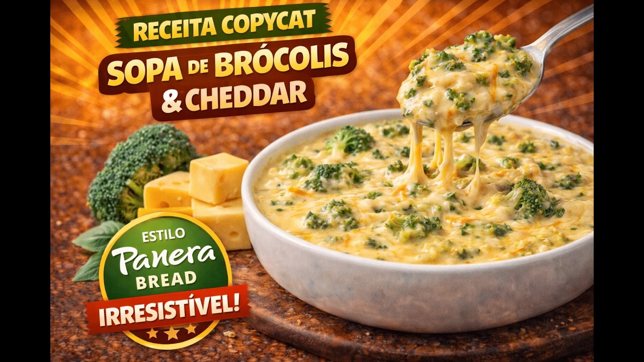 BROCCOLI CHEDDAR SOUP - PANERA BREAD / COPYCAT RECIPES / FÁCIL, RÁPIDO E DELICIOSO