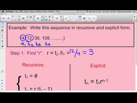 Writing a Recursive and Explicit Formula in Geometric Sequence