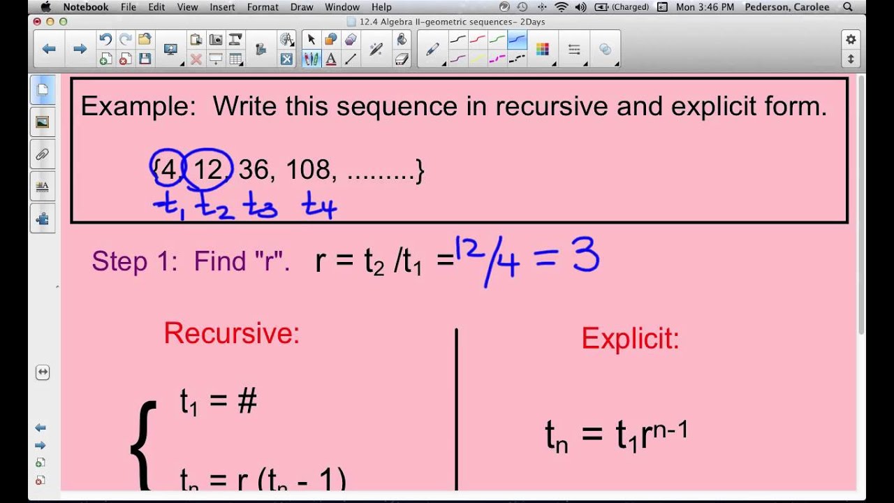 Writing a Recursive and Explicit Formula in Geometric Sequence