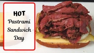 Over 130 years ago, the pastrami on rye sandwich made its debut at a
deli in new york city. now, honor of national hot day, chef cody is...