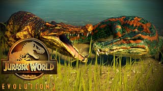 Kaprosuchus, Baryonyx, Giganotosaurus & Kronosaurus Juric World Evolution 2