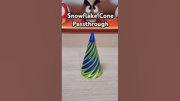 3D Printed Snowflake Cone Passthrough #3d #3dprinting #asmr #shorts #reels