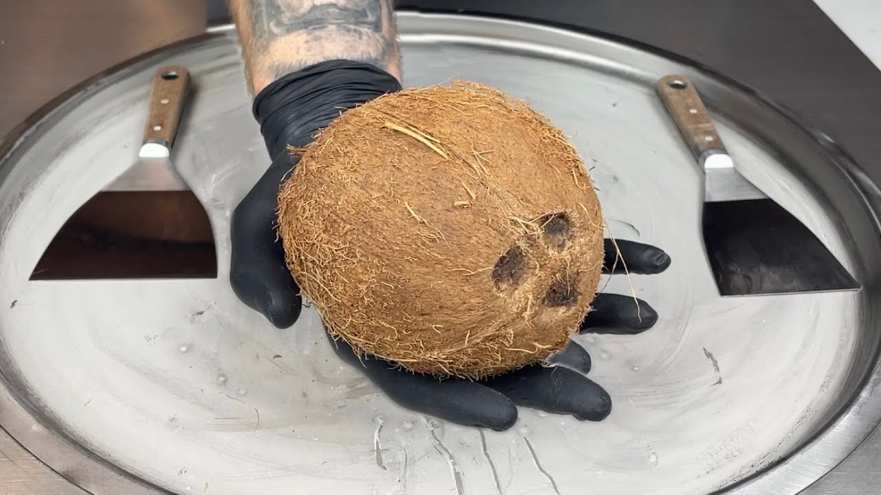 Coconut Ice Cream Rolls |  Satisfying Visual ASMR