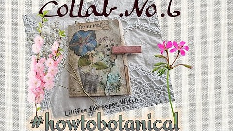 Junkjournal: Collab.No.6 #howtobotanical,Three-part folder with aged coffee paper and collage