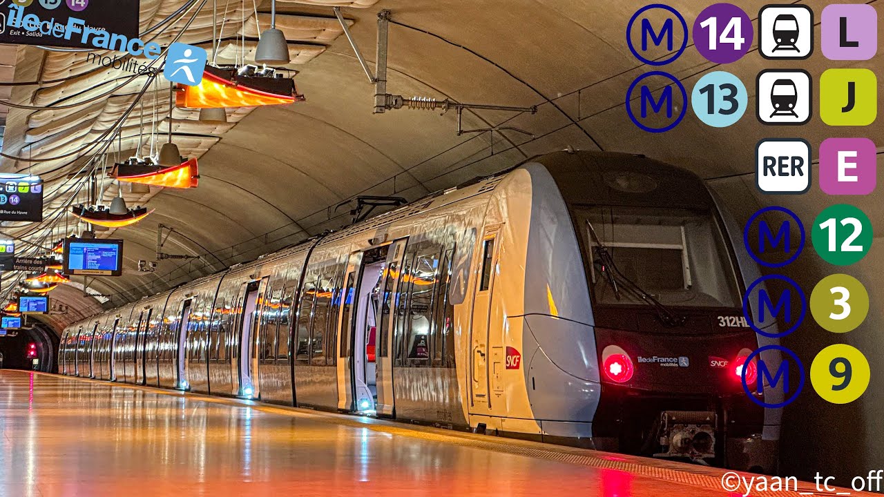 Paris/France🇫🇷 Haussmann Saint-Lazare Métro,RER,Transillien
