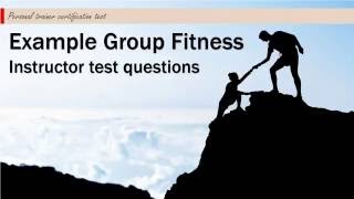 Example Group Fitness Instructor test questions #1