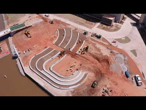 MAPS 4 Pedestrian Bridge Construction - video from OKC