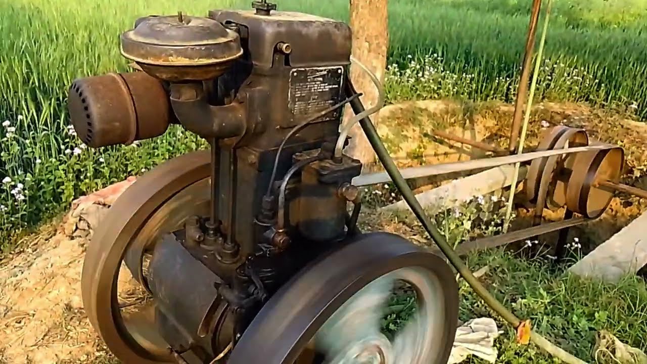 Old pumping set seb khet ki sinchai//पुराने पंपिंग सेट मशीन से खेती की सिंचाई