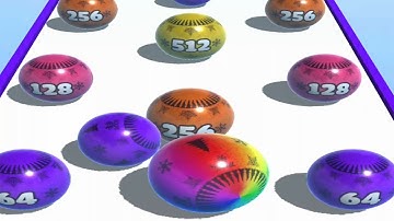 Ball Merge 2048 ! Ball Run Game All Levels Gameplay (44-48) android, iOS